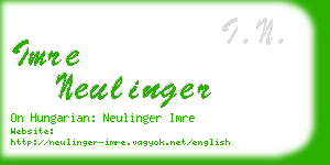 imre neulinger business card